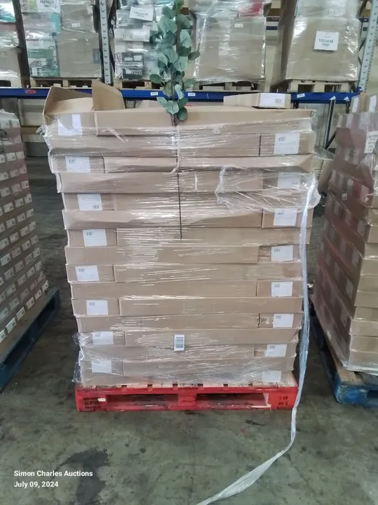 PALLET CONTAINING APPROXIMATELY 200 BOXES OF INDIVIDUAL STEM EUCALYPTUS FAUX FLOWERS