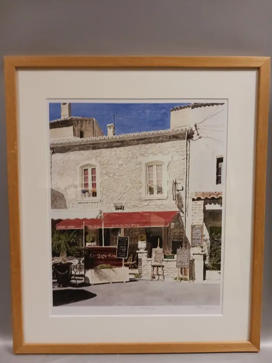 STEVE EVEREST SIGNED AND FRAMED LE CAFÉ CÉSAR BONNIEX WATERCOLOUR ART PRINT