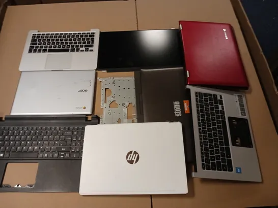 LOT OF ASSORTED LAPTOP AND TABLET SPARE PARTS AND PLASTICS