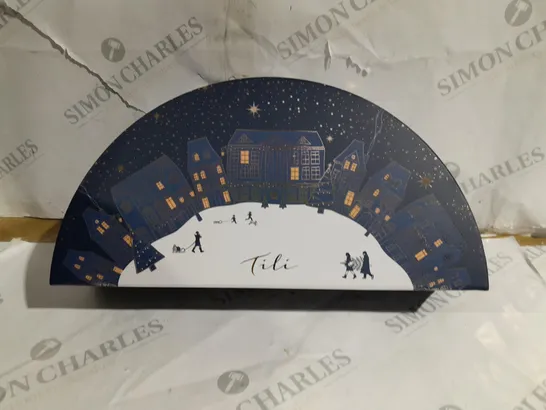 TILI FESTIVE SCENE SEMI-CIRCLE STORAGE BOX IN NAVY