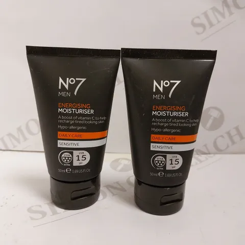 BOX OF 2 NO.7 ENERGISING MOISTURISER FOR MEN