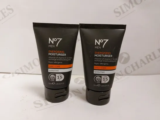 BOX OF 2 NO.7 ENERGISING MOISTURISER FOR MEN