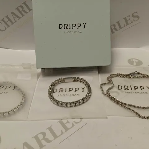 DRIPPY AMSTERDAM 3 PIECE JEWELLERY SET TO INCLUDE 2 BRACELETS AND 1 NECKLACE 