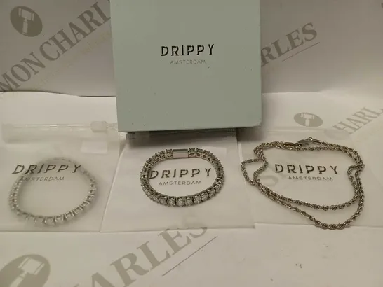 DRIPPY AMSTERDAM 3 PIECE JEWELLERY SET TO INCLUDE 2 BRACELETS AND 1 NECKLACE 