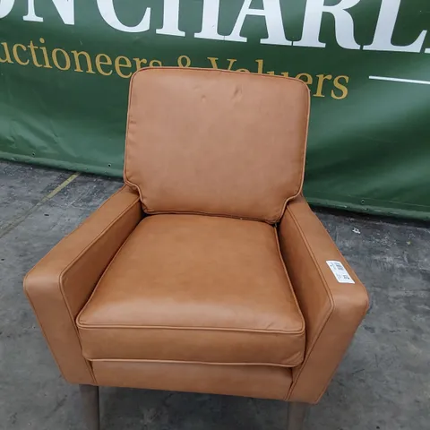 QUALITY BRITISH MADE LOUNGE Co EASY CHAIR TAN LEATHER