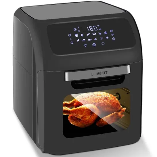 BOXED LLIVEKIT 12L LARGE AIR FRYER OVEN - 1800W FAMILY SIZE DIGITAL AIR FRYER 