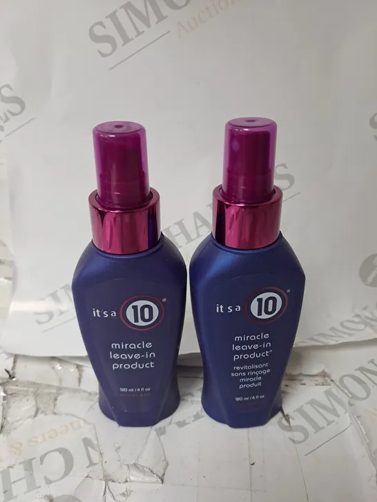 LOT OF 2 ITS A 10 MIRACLE LEAVE-IN PRODUCT 