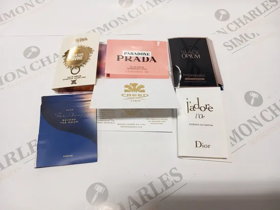 LARGE QUANTITY OF ASSORTED FRAGRANCE SAMPLES AND TESTERS TO INCLUDE; PRADA, CREED, JEAN PAUL GAULTIER AND AVON