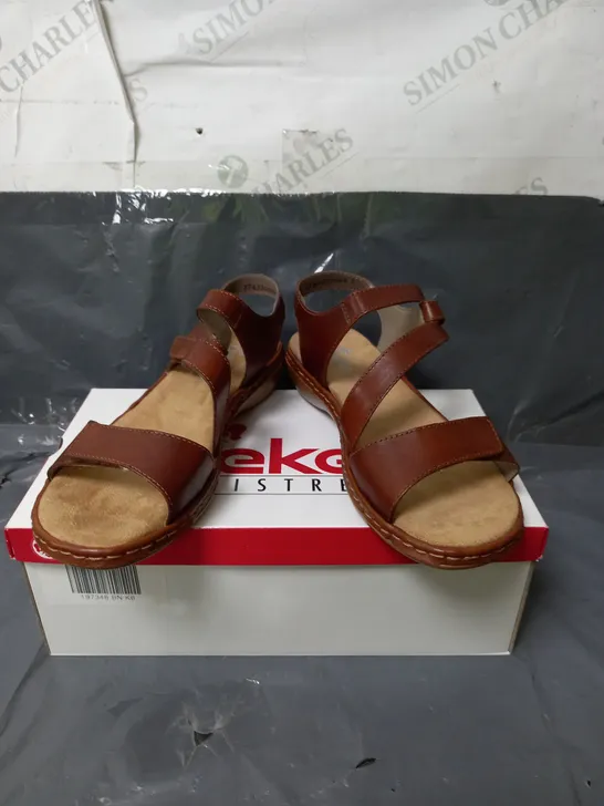 RIEKER ANTI-STRESS SANDALS BROWN SIZE 6