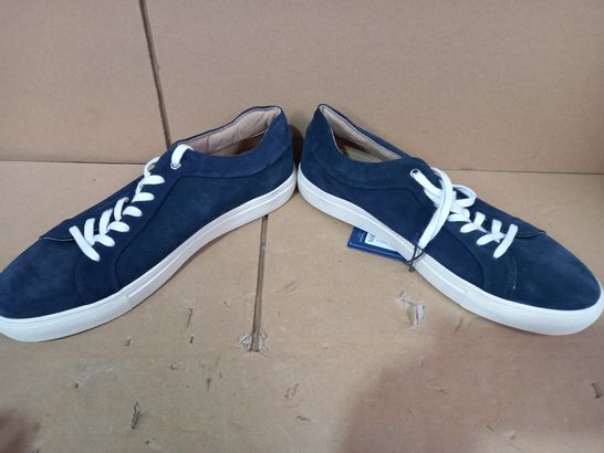 BOXED PAIR OF DOUGLAS HEYWARD SUEDE SHOES IN NAVY UK SIZE 11