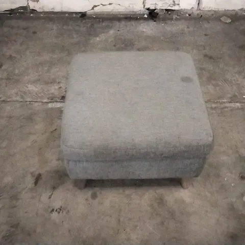 QUALITY DESIGNER GREY FABRIC FOOTSTOOL