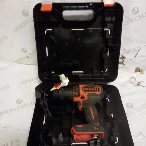 BLACK+DECKER 18 V CORDLESS 2-GEAR COMBI HAMMER DRILL POWER TOOL (BCD70051K)