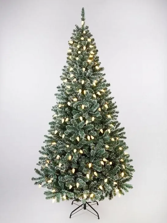 SNOW-TIPPED CHRISTMAS TREE WITH PINECONE LIGHTS - 7 FT [COLLECTION ONLY] RRP £150