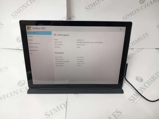 MICROSOFT SURFACE PRO 256GB 1807