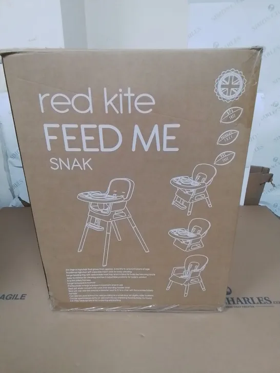 BRAND NEW BOXED RED KITE FEED ME 4IN1 HIGHCHAIR IN MEOW