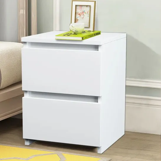 BOXED DELONDA 2 DRAWER 30CM W CHEST COLOUR: WHITE