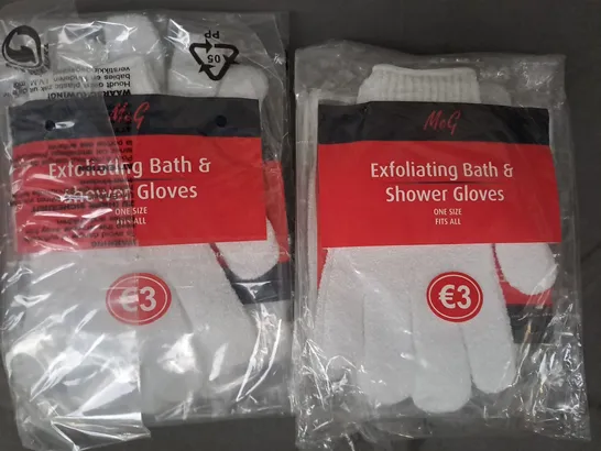 BOX OF APPROXIMATELY 20 PACKS OF SHOWER GLOVES - COLLECTION ONLY