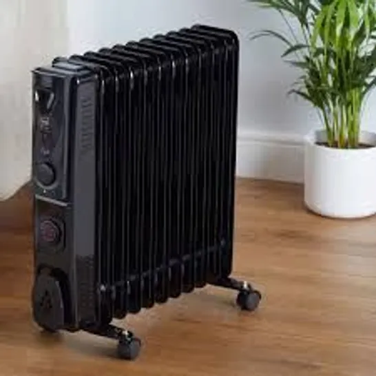 BOXED NEO FREESTANDING TIMER RADIATOR IN BLACK 