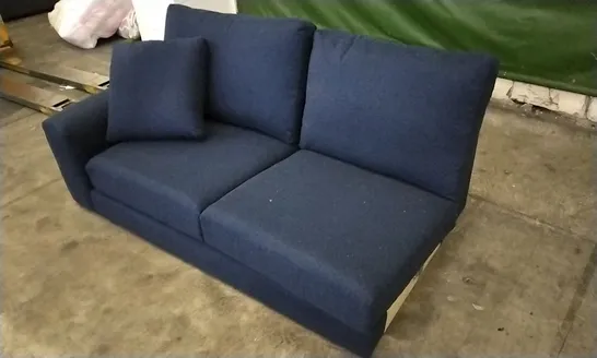 QUALITY BRITISH DESIGNER NAVY BLUE CORNER GROUP SOFA SECTION 