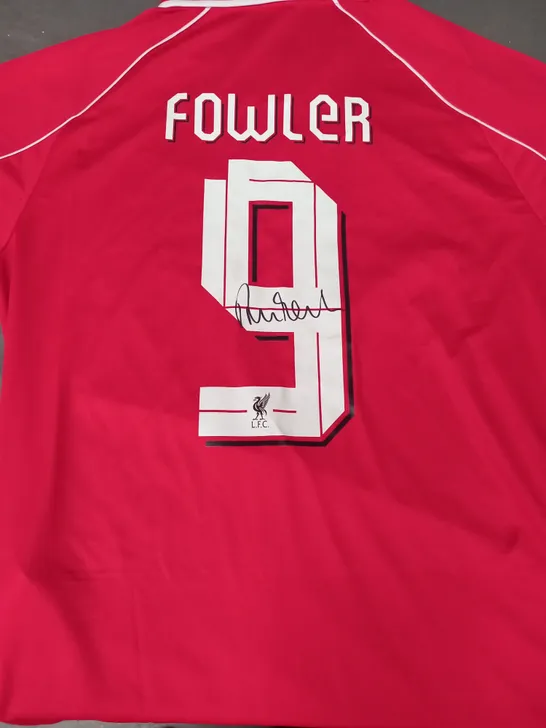 LIVERPOOL FOOTBALL CLUB ROBBIE FOWLER SIGNED 2000 HOME SHIRT SIZE LARGE