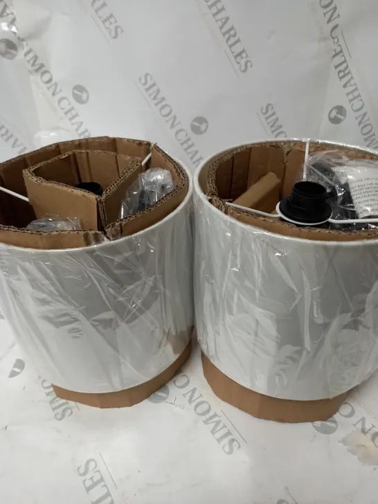 SET OF 2 DESIGNER HAMMER METAL TOUCH TABLE LAMP RRP £55