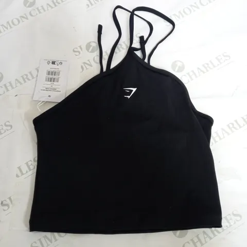 GYMSHARK EVERYDAY HALTER NECK RIBBON TANK - XS