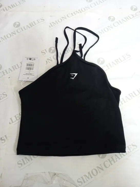 GYMSHARK EVERYDAY HALTER NECK RIBBON TANK - XS