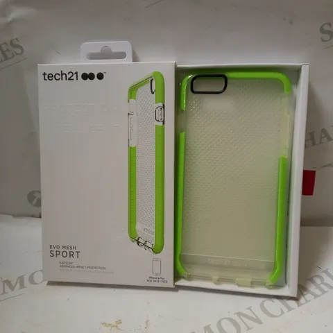 LOT OF APPROX 20 TECH21 EVO MESH SPORT IPHONE 6 PLUS CASES - CLEAR/LIME GREEN
