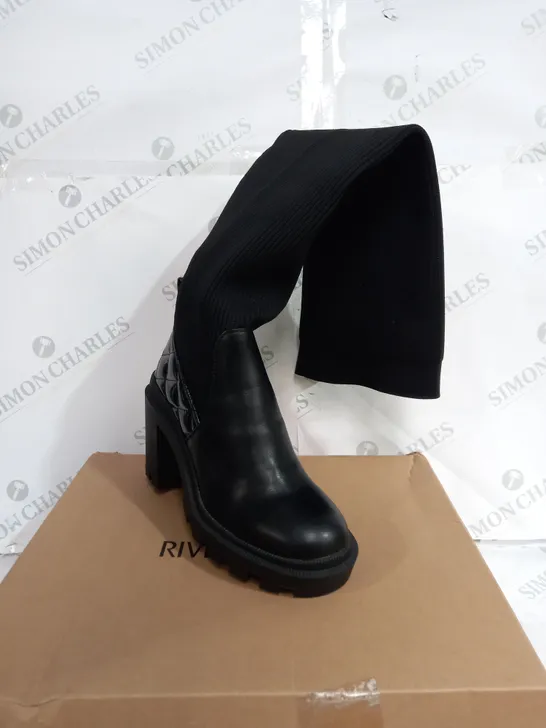 BOXED RIVER ISLAND POPSICLE 2 BLACK BOOT - UK 6 