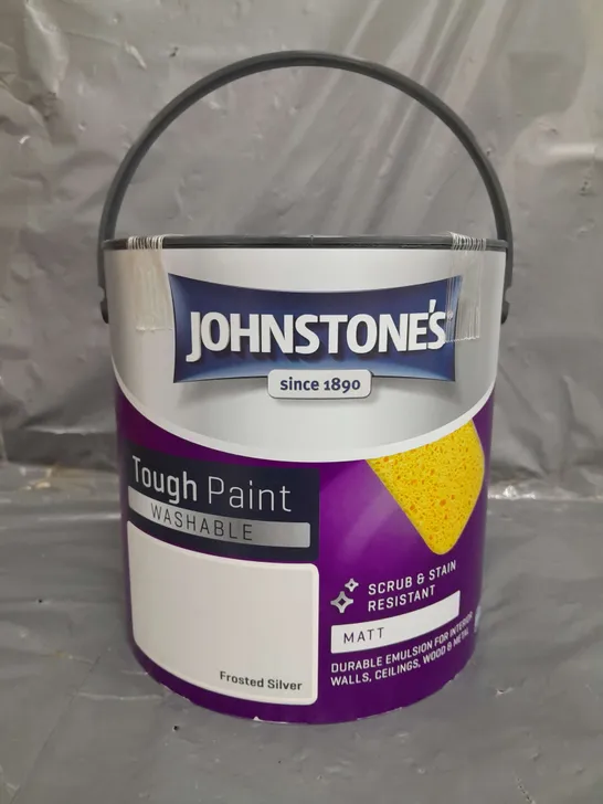 JOHNSTONE'S WASHABLE MATT PAINT - FROSTED SILVER - 2.5L