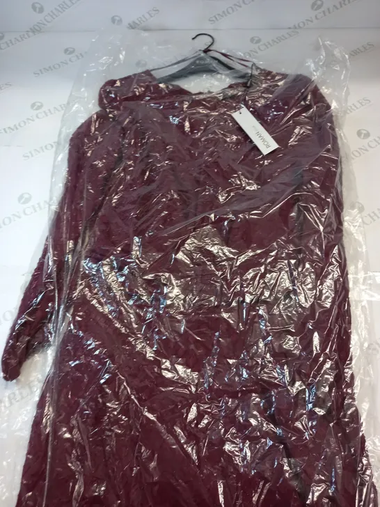 ROMAN DIAMOND HIGH LOW DRESS IN WINE SIZE 16