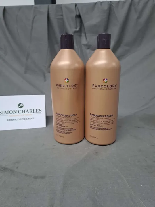 PUREOLOGY NANOWORKS GOLD SHAMPOO 1L AND CONDITIONER 1L