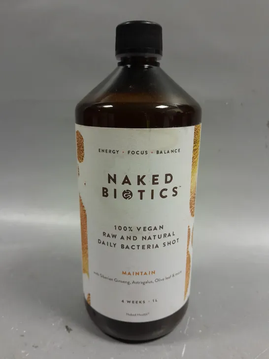 NAKED BIOTICS 100% VEGAN RAW & NATURAL DAILY BACTERIA SHOT - 1L