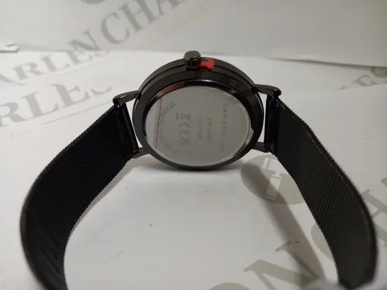 CHRISTIAN LARS STAINLESS STEEL BLACK WATCH