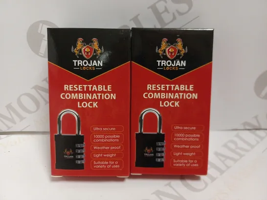 BOX OF APPROX 100 TROJAN RESETTABLE COMBINATION LOCKS