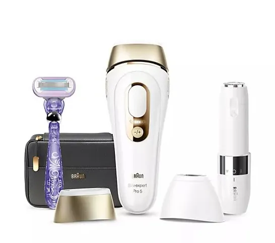 BRAUN SILK-EXPERT PRO 5 IPL WITH 2 HEADS FACIAL MINI SHAVER