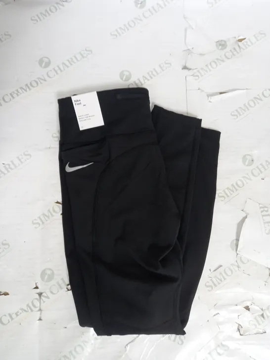 NIKE FAST MID RISE LEGGINGS IN BLACK SIZE M