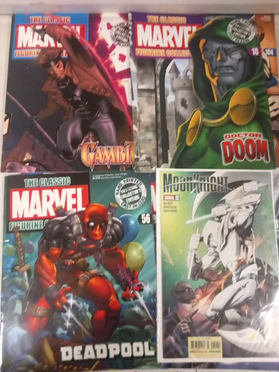 APPROXIMATELY 13 ASSORTED MARVEL COMICS/MAGAZINES TO INCLUDE; SCARLETT WITCH, MOONKIGHT AND XMEN