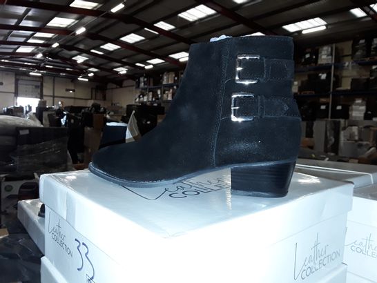 BOXED LOT OF 4 STEFF IDEAL SIZE 6 ANKLE BOOTS IN ASSORTED COLOURS OF BLACK, NAVY AND BROWN
