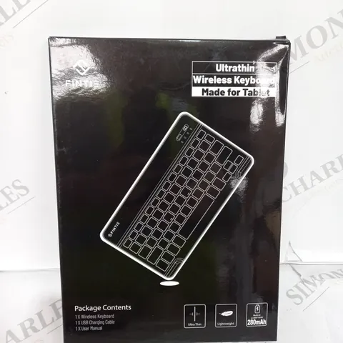 BOXED ULTRATHING WIRELESS KEYBOARD MADE FOR TABLET WITH CASE - BLACK