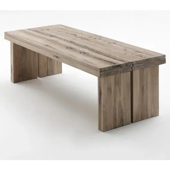 BRAND NEW AND BOXED DUBLIN 180CM WOODEN DINING TABLE IN SOLID LIMED OAK (3 BOXES)