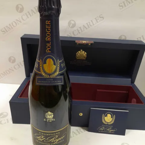 BOXED POL ROGER SIR WINSTON CHURCHILL CHAMPAGNE VINTAGE 2006 75CL BY APPOINTMENT TO H.M. QUEEN ELIZABETH II PURVEYORS OF CHAMPAGNE POL ROGER