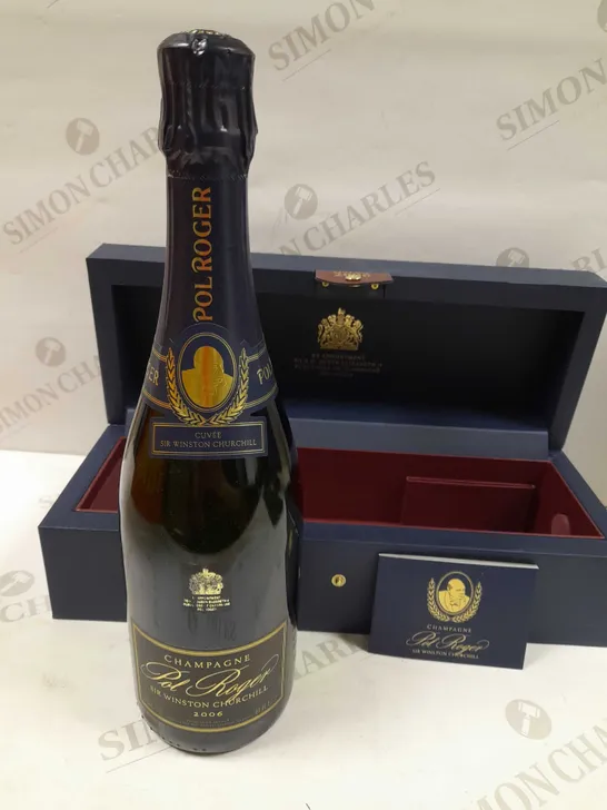 BOXED POL ROGER SIR WINSTON CHURCHILL CHAMPAGNE VINTAGE 2006 75CL BY APPOINTMENT TO H.M. QUEEN ELIZABETH II PURVEYORS OF CHAMPAGNE POL ROGER