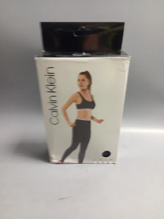 BOXED CALVIN KLEIN LADIES CROP TOP AND LEGGINGS SET BLACK SMALL