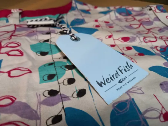 WIERDFISH ORGANIC PRINTED JERSEY DRESS - SIZE 10