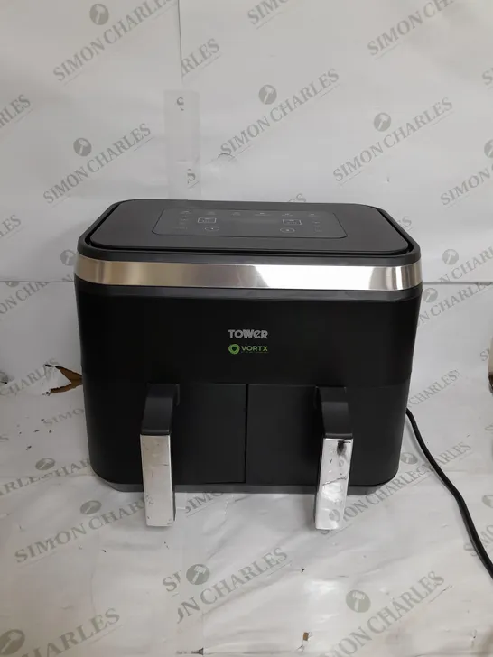 BOXED TOWER 8 LITRE DUAL BASKET AIR FRYER 