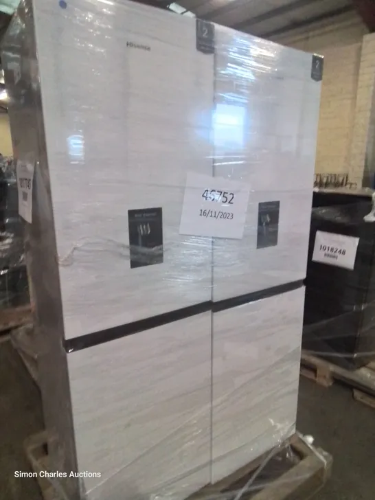 PALLET OF 2 HISENSE FREESTANDING 5050 FRIDGE FREEZERS - WHITE