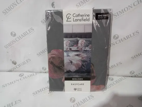 CATHERINE LANSFIELD EASYCARE KING DUVET SET IN FLORAL DESIGN