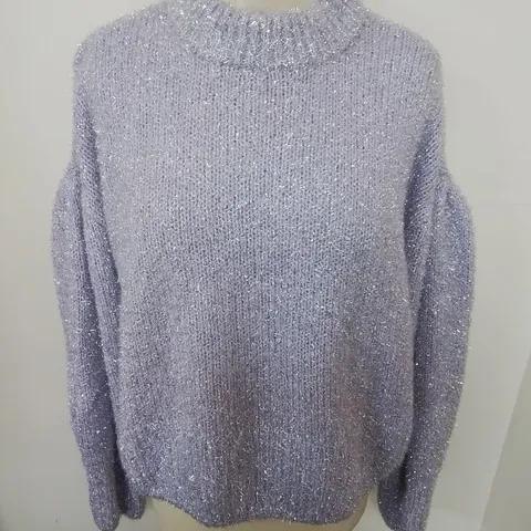 DIVIDED LILAC KNIT PUFF SLEEVED JUMPER - EUR L