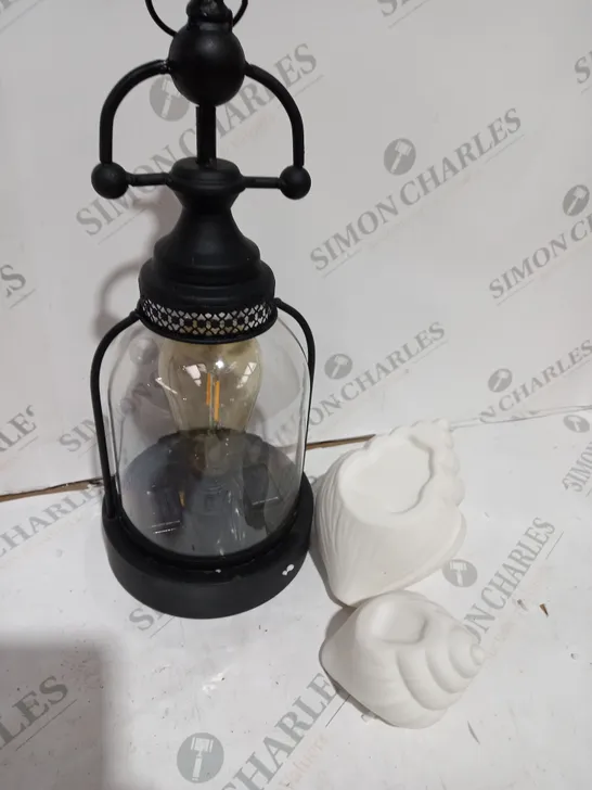 BOXED INNOVATORS BELGRAVIA SOLAR DOME LANTERN WITH 2 ORNAMENT SHELLS